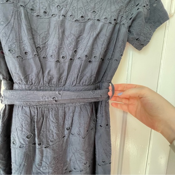 NWOT Whistles Zoe Eyelet Jumpsuit Navy Blue Front Zip Sz Small $279 - Picture 8 of 12